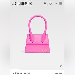 Brand new Jacquemus Le Chiquito moyen pink bag